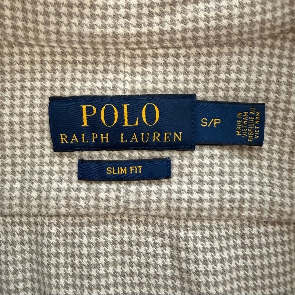 Polo Ralph Lauren Slim Fit Brushed Flannel Shirt Men’s Check Button Down pony